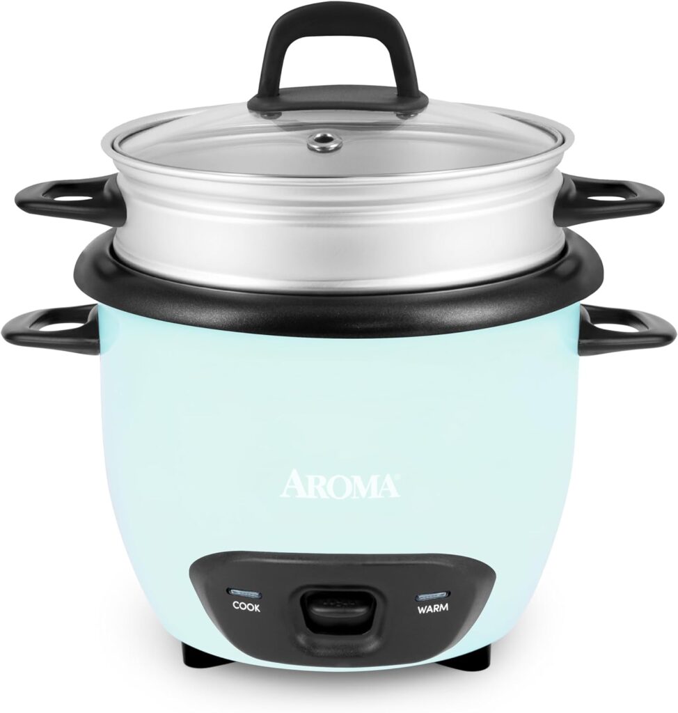 AROMA® 6-Cup (Cooked) / 1.5Qt. Rice  Grain Cooker (ARC-743-1NGBL)