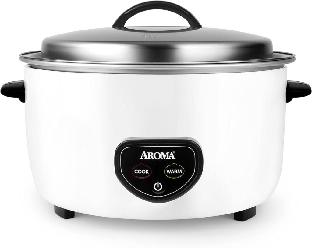 Aroma Housewares Commercial 60-Cup (Cooked) / 14Qt. Rice  Grain Cooker (ARC-1430E), White