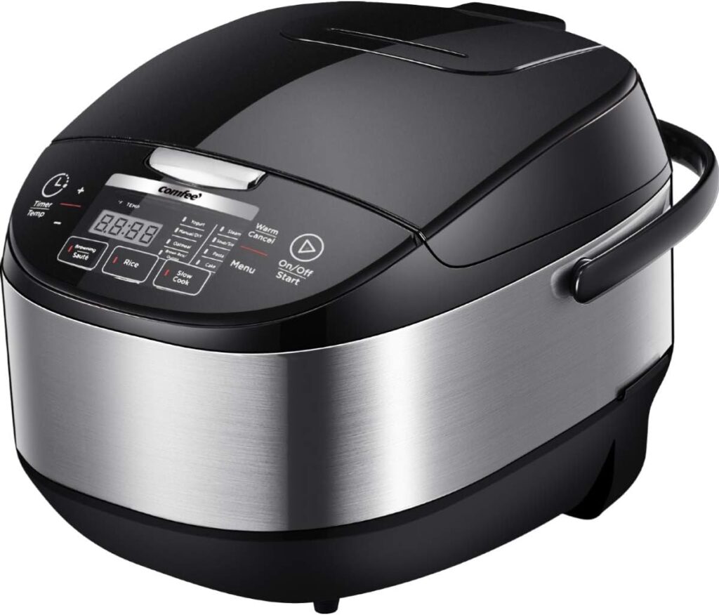 COMFEE Rice Cooker, Japanese Large Rice Cooker with Fuzzy Logic Technology, 11 Presets, 10 Cup Uncooked/20 Cup Cooked, Auto Keep Warm, 24-Hr Delay Timer