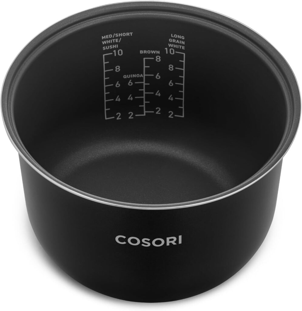 COSORI 5-Quart Rice Cooker Inner Pot Non-Stick for 10 Cup Uncooked CRC-R501- KUS Rice Cooker Only, 6-Layer, CRP-R501IP-KUS