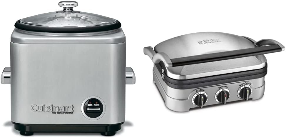 Cuisinart CRC-400P1 4 Cup Rice Cooker, Stainless Steel Exterior