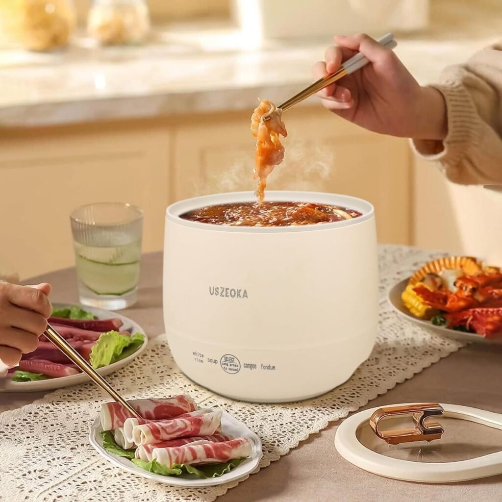 Mini Rice Cooker Portable Design,Blue,Rice Cooker Small for Long-Distance Travel,cute rice cooker Multi-function,Rice Cooker Stainless Steel Inner Pot,Low Carb Rice Cooker