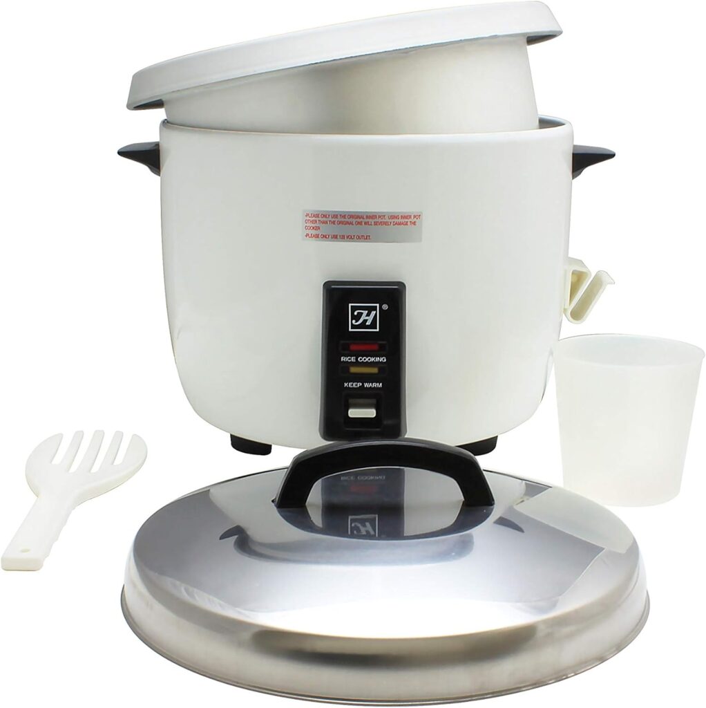 Thunder Group SEJ50000 30-Cup (Uncooked) 60-Cup (Cooked) Rice Cooker/Warmer, White