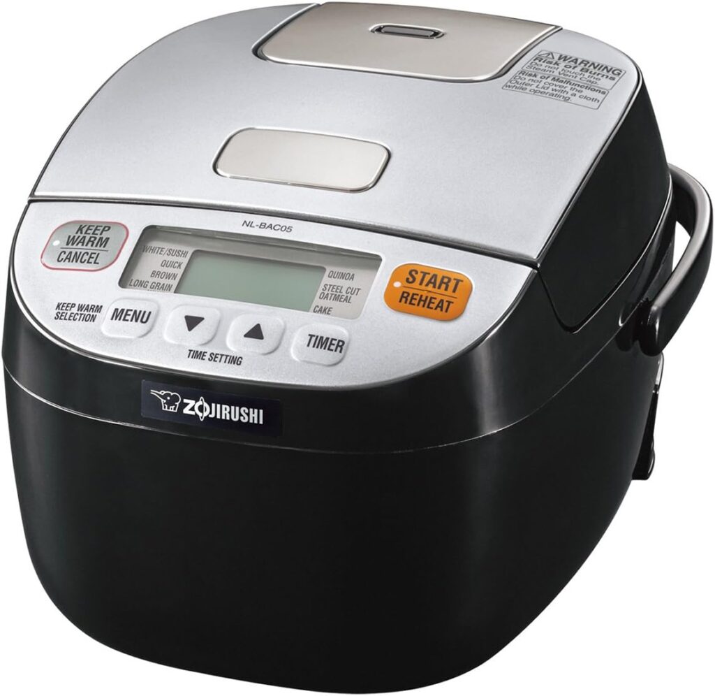 Zojirushi 612252-NL-BAC05SB Micom Rice Cooker and Warmer, Silver Black