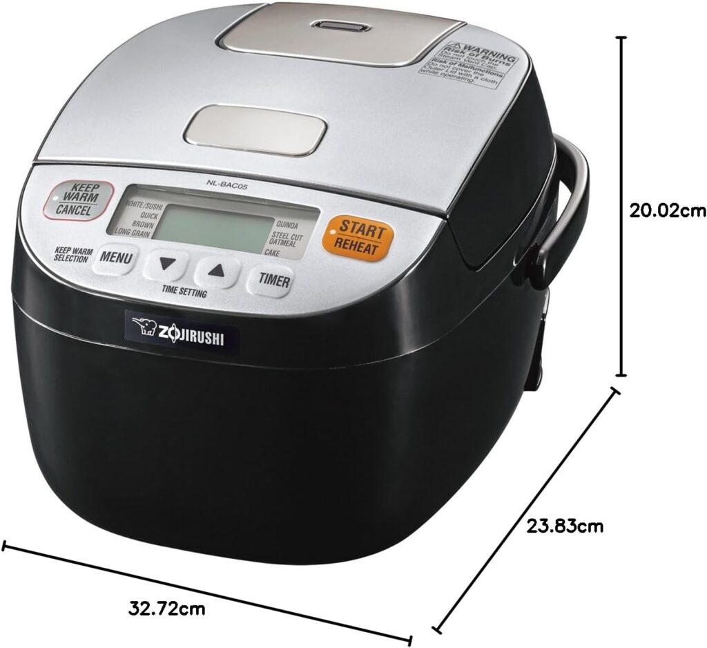 Zojirushi 612252-NL-BAC05SB Micom Rice Cooker and Warmer, Silver Black