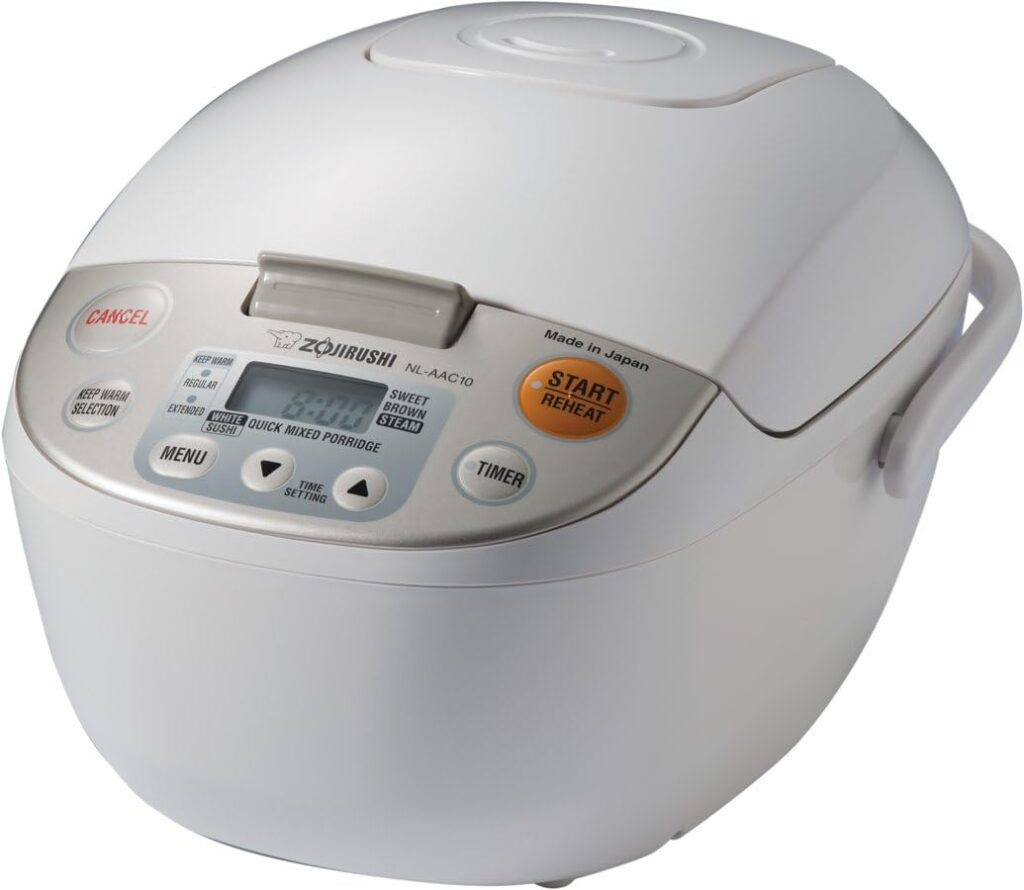 Zojirushi NL-AAC10 Micom Rice Cooker (Uncooked) and Warmer, 5.5 Cups/1.0-Liter, 1.0 L,Beige