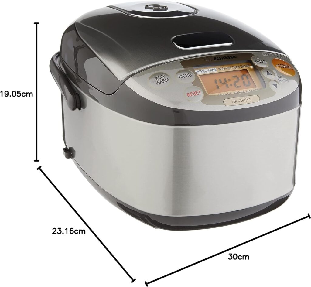 Zojirushi NP-GBC05XT Induction Heating System Rice Cooker and Warmer, 0.54 L, Stainless Dark Brown