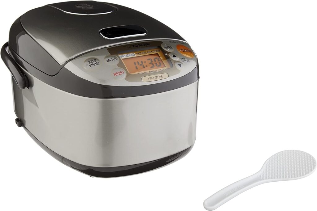 Zojirushi NP-GBC05XT Induction Heating System Rice Cooker and Warmer, 0.54 L, Stainless Dark Brown